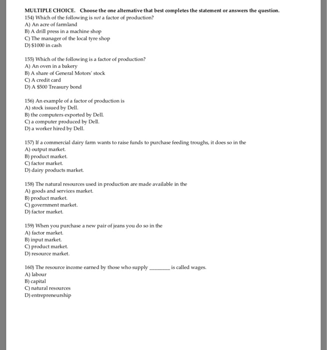  objective question MULTIPLE CHOICE. Choose the one alternative that best completes