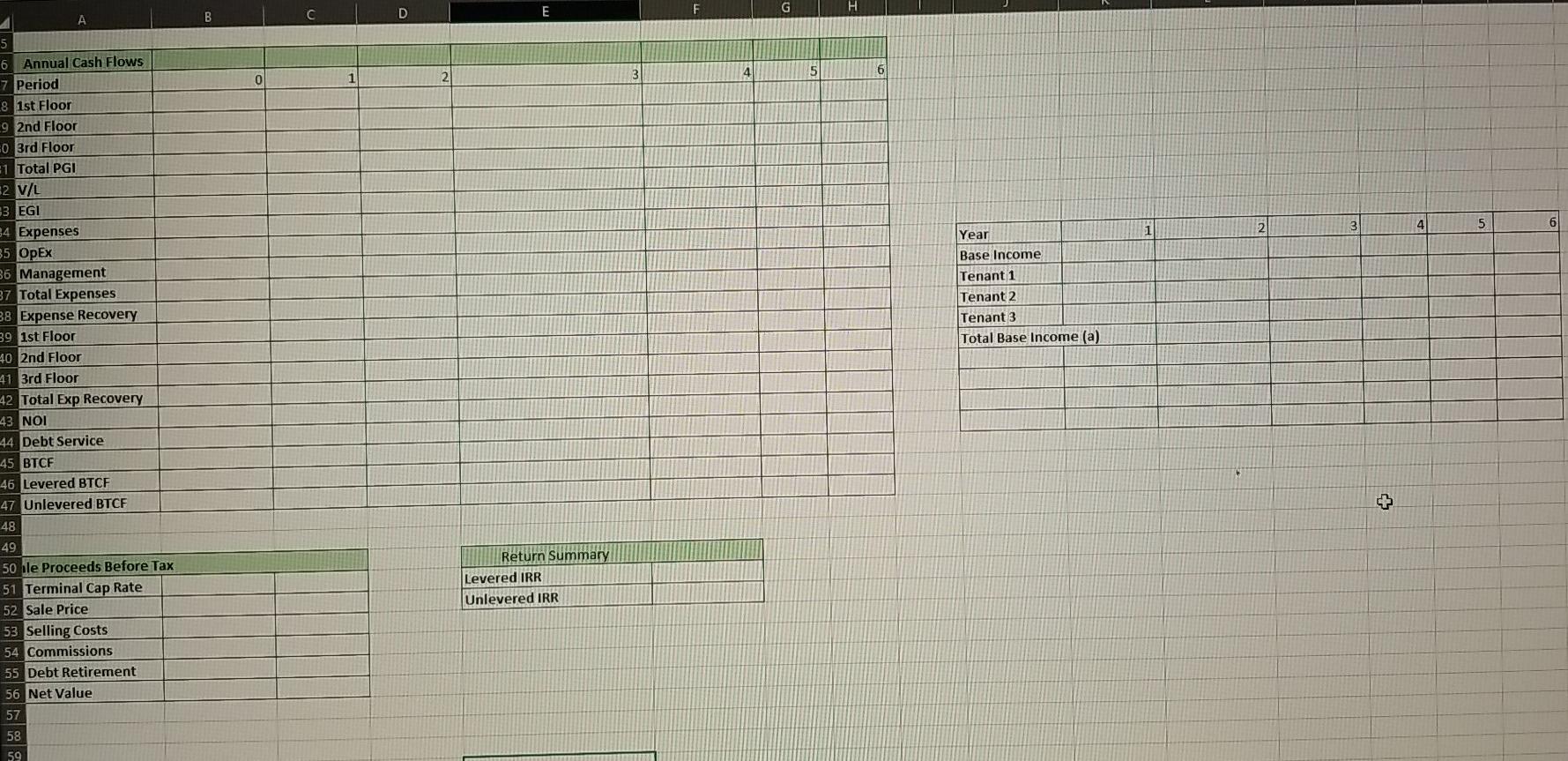 five years. The building has three floors of rentable space with a