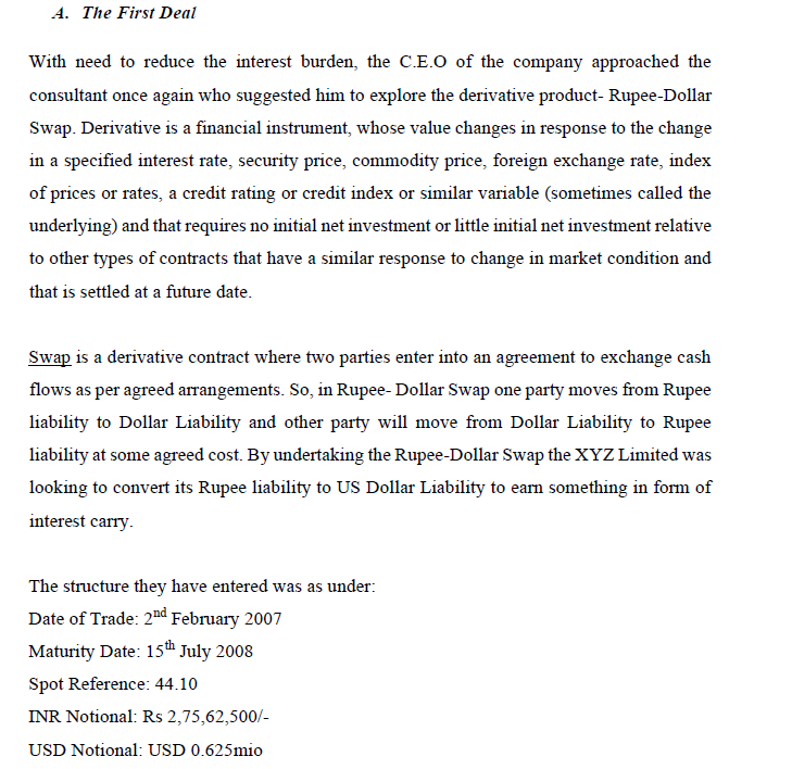 Case XYZ Limited was a company incorporated in year 1972 as a