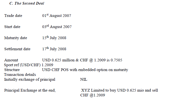 the finished goods domestically. The margins in the business were attractive and