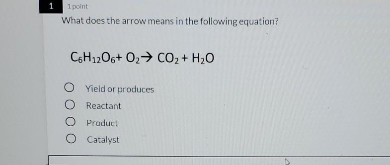 help plzz 1 1 point What does the arrow means in