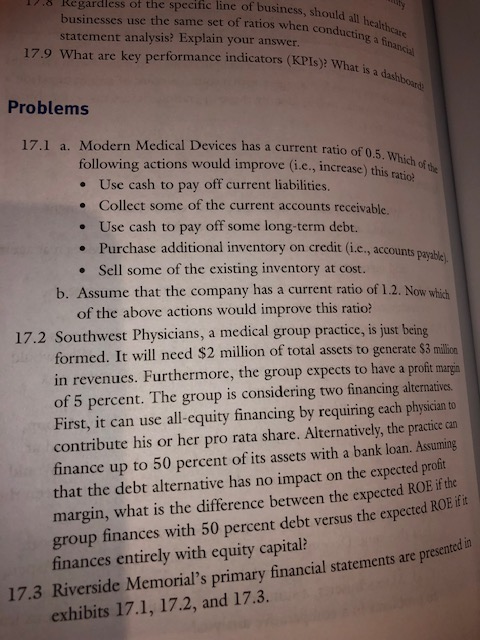Can someone help me with problem 17.1 a and 17.1 b from