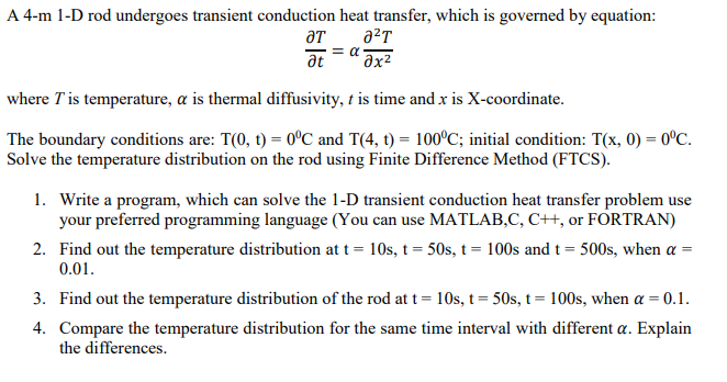  %******************************************************* % Pseudocode for solving 1-d transient conduction HT problem: %