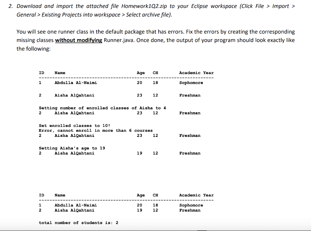 PLEASE Help me fixing the errors in this java code by