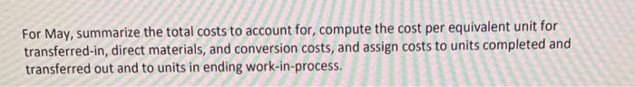 solve without showing how to solve Koric Inc. has two processing departments