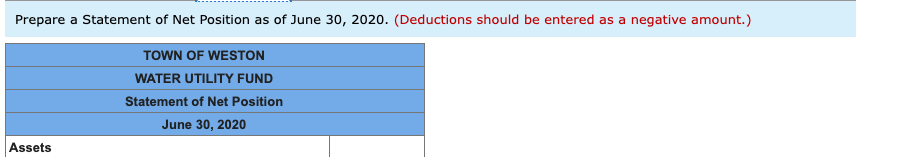 occurred in the Town of Weston Water Utility Fund: 1. Accrued expenses