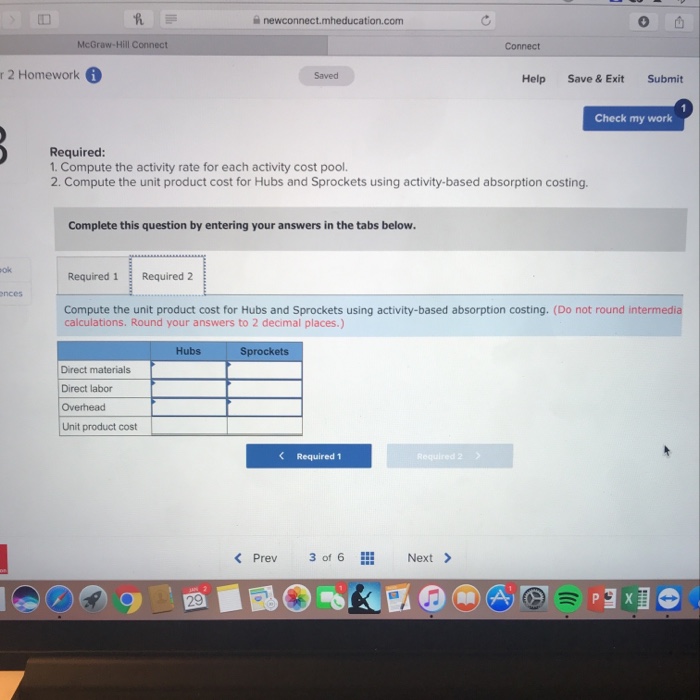 Direct Labor- Hours per Unit 0.70 Annual Production Hubs Sprockets 0.30 16,000