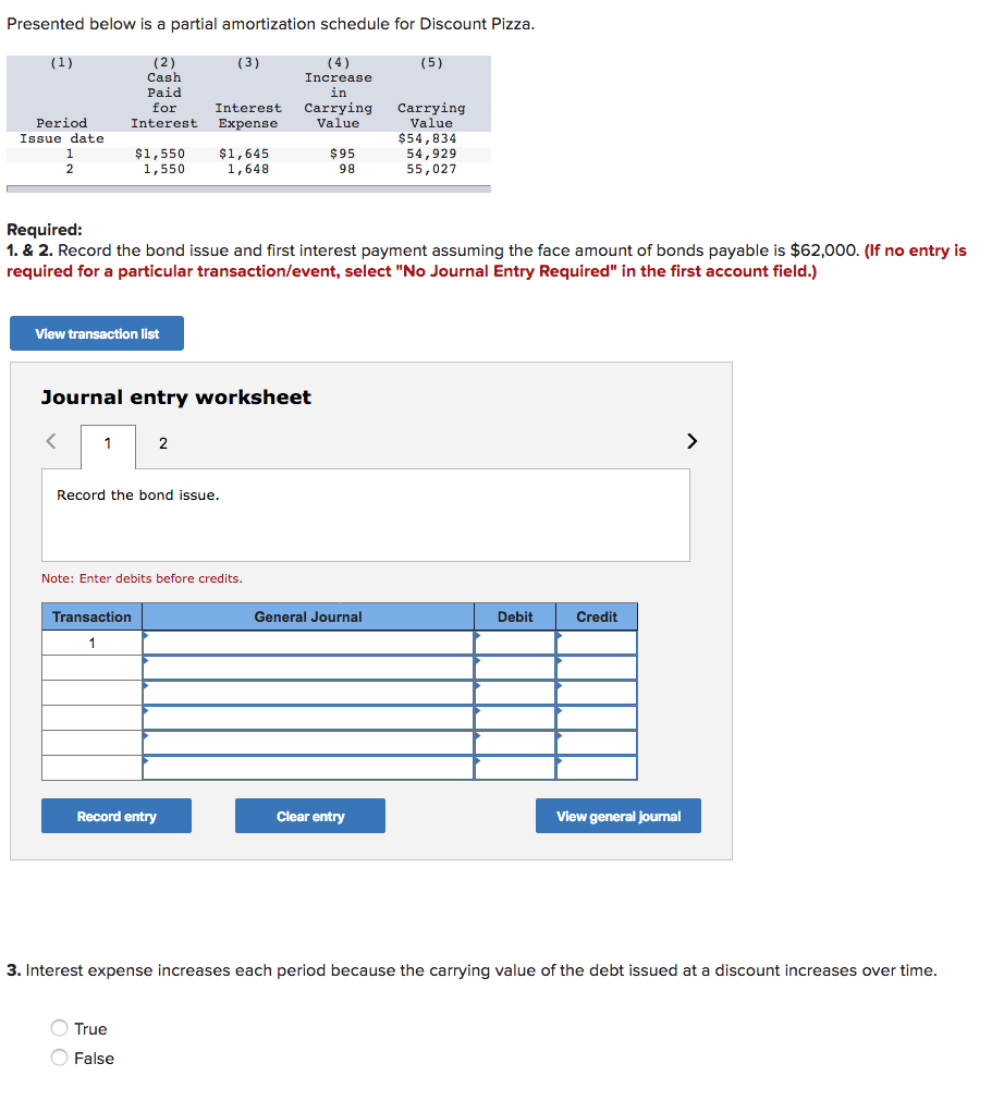 for Discount Foods: Period Issue Date Cash Paid Interest Expense Increase in