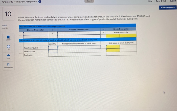  Seved Chapter 18 Homework Assignment Help Save & Exit Submit Check