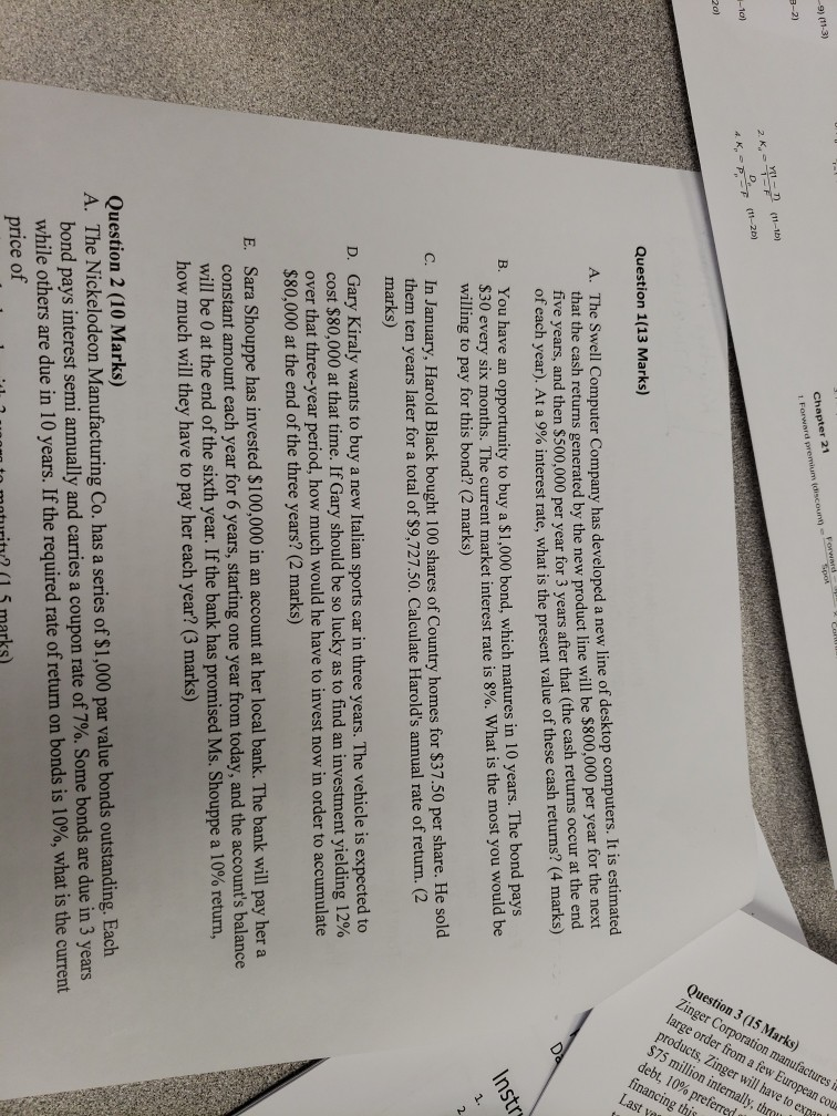  9) (11-3) discount Chapter 21 1. Forward premium 3-2) 2K "K