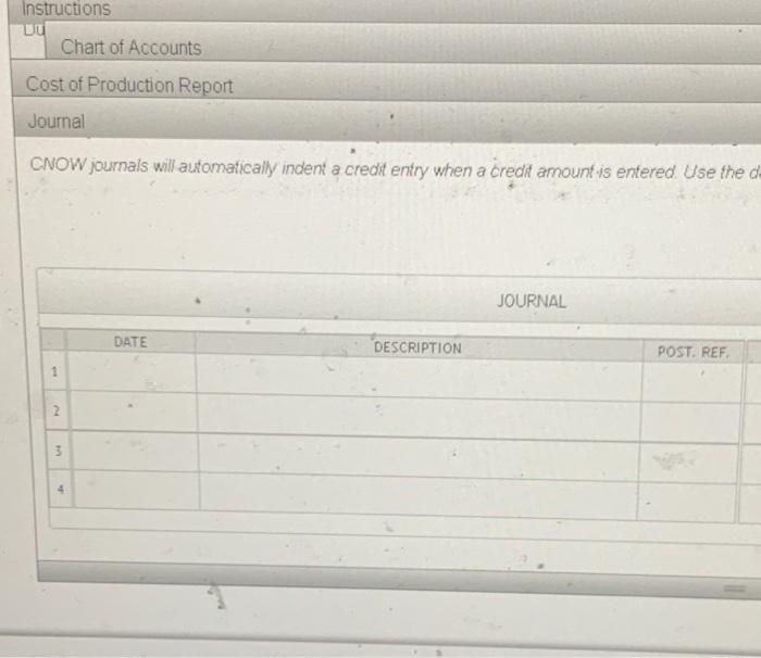 Cost of Production Report Journal Final Questions Instructions Dongly bounts on our