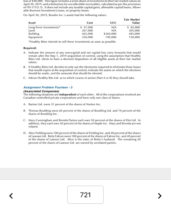 Please answer the Assignment Problem 14-3. Thanks! yes this question! loss of
