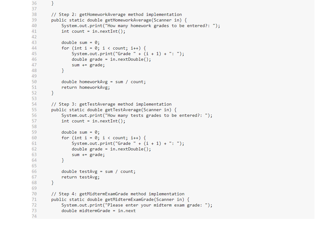 for comments or not following the program specifications. In this Programming Lab,
