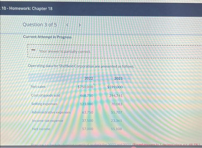  10- Homework: Chapter 18 Question 3 of 5 Current Attempt in
