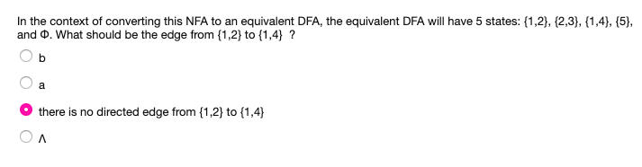 DFA will have 5 states: (1,2), (2,3), 1,4), (5), and , which
