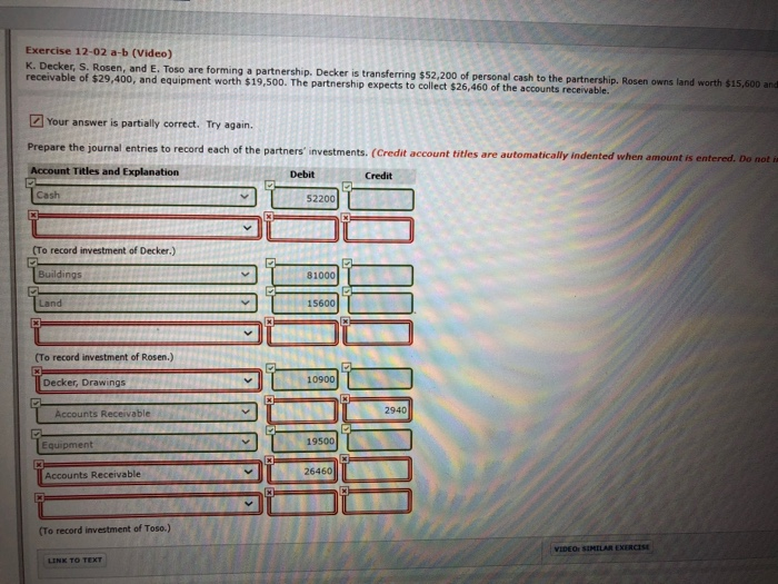  Exercise 12-02 a-b (Video) K. Decker, S. Rosen, and E. Toso