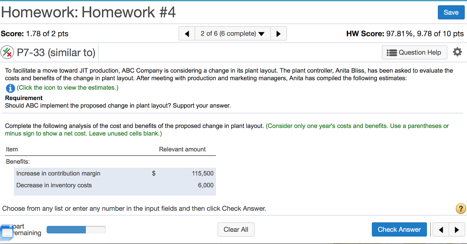 Does someone can explain why Total Benefits= 118,500 is wrong. Is it