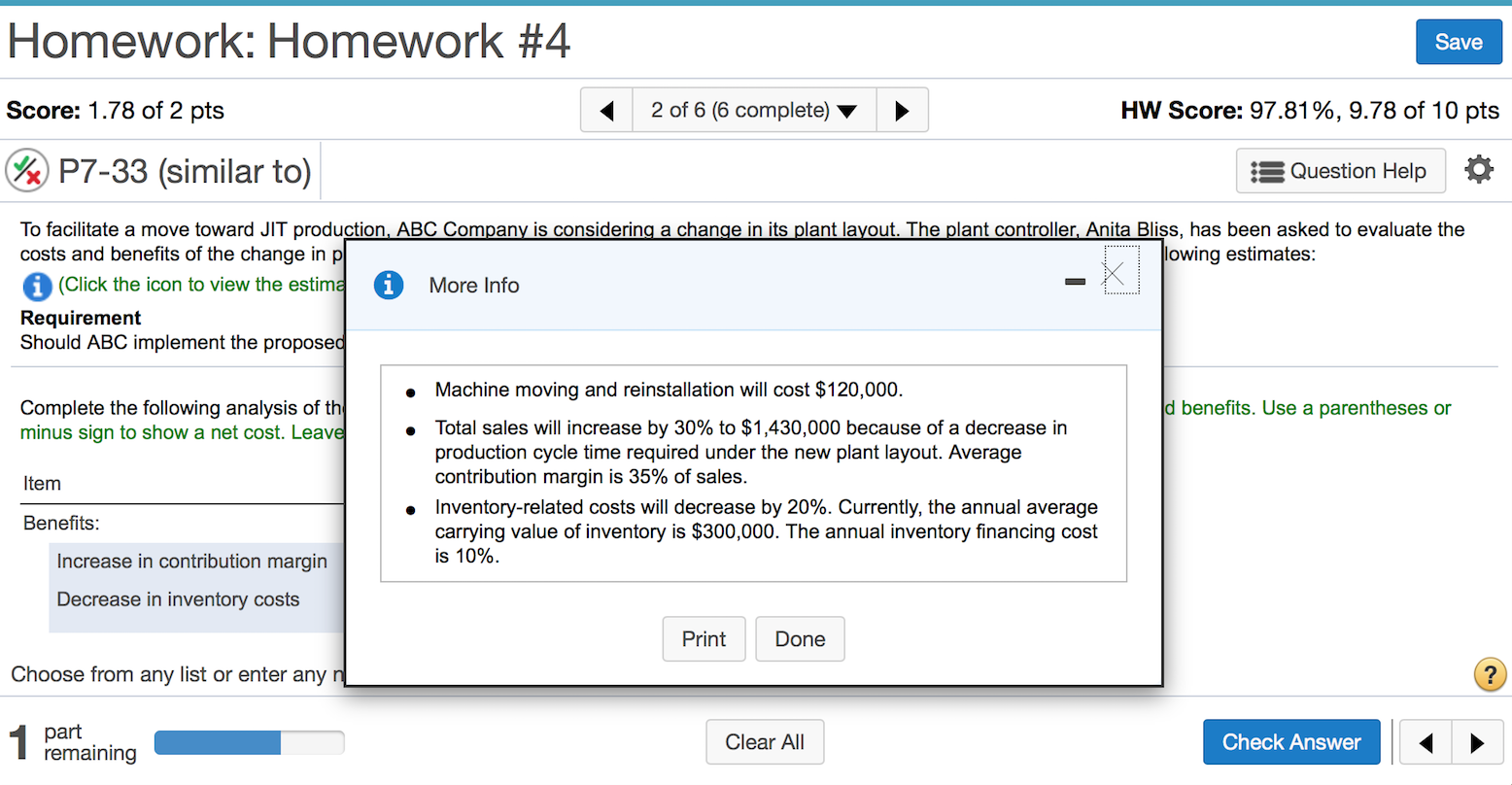 a matter of sign?? Thanks! Homework: Homework #4 Save Score: 1.78 of