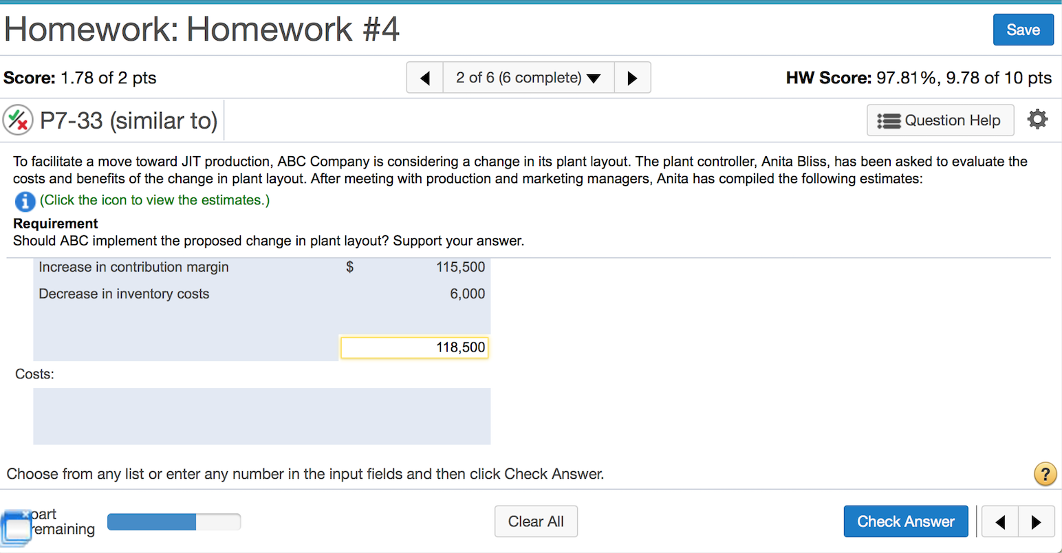 (6 complete) Fx P7-33 (similar to) Question Help To facilitate a move