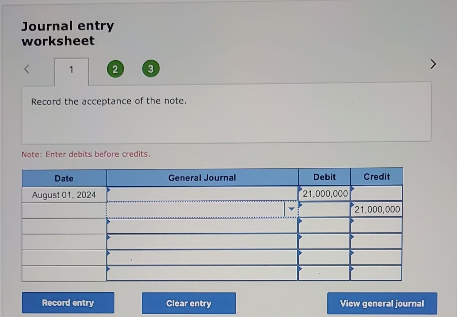  help please! Journal entry worksheet Note: Enter debits before credits. Journal