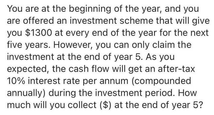 investment to $2400, we can conclude that: You are at the beginning