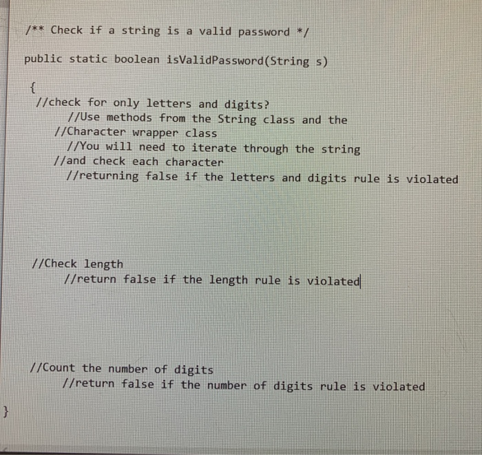 rule is as follows: A password must have at least eight characters.