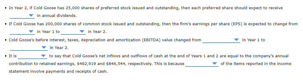 year 2: $8.92, $10.42, $17.37, $20.44 Options for dropdown 3 in year