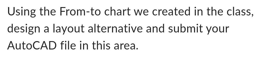  i need complete solution please Using the From-to chart we created