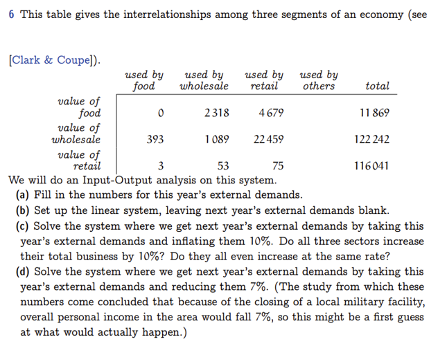This is a linear algebra problem and please do part A-D