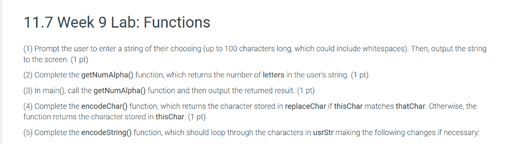 Hello, this is an assignment in C. We are supposed to use