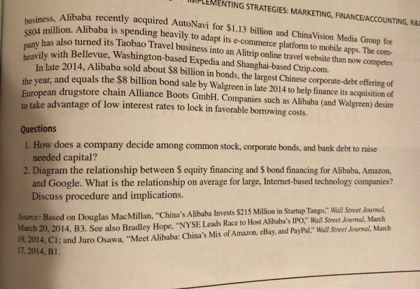 Alibaba, Amazon, and Google. What is the relationship on average for large,
