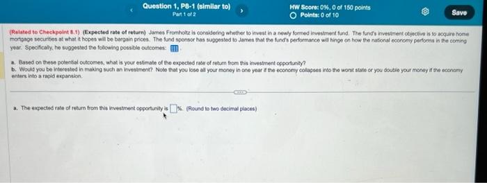  year Specifcaly, he sugpested the following possitle outcomes: a. Based on