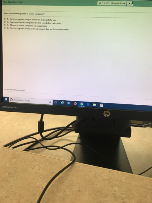  This Question: 6 pls T or 11 (D complete) Which of