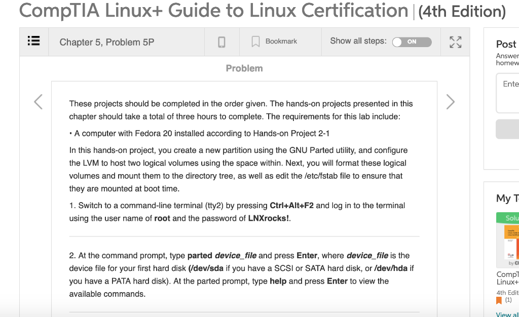 using the ext4 filesystem. 13. At the command prompt, type mkdir /volume1