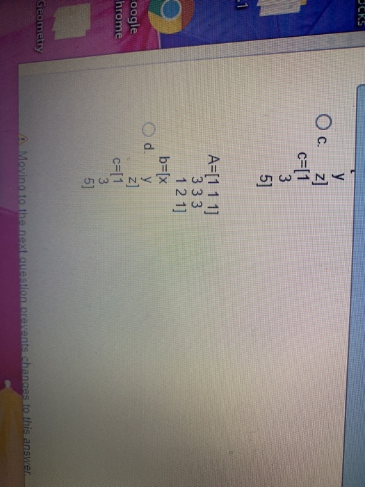 b=[x O a gle ome A=[1] ometry 1 2 1] b=(x cks