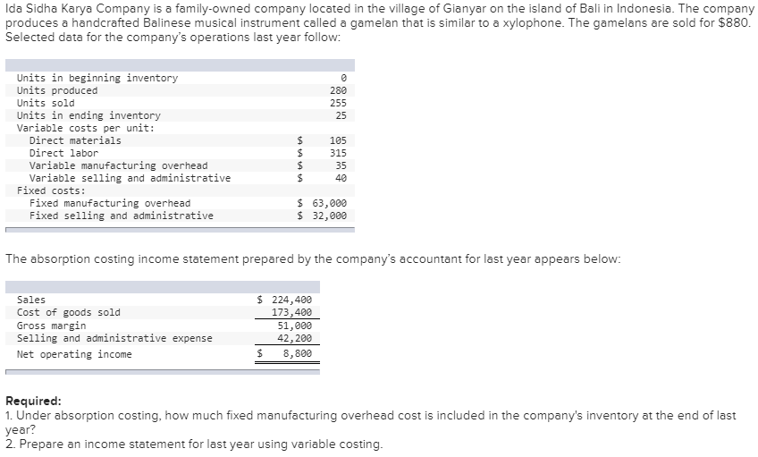 i do need help with parts one and two. Ida Sidha
