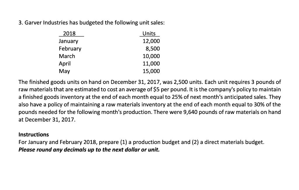 follows: Sales for the year are expected to total 8,500,000 units. Quarterly