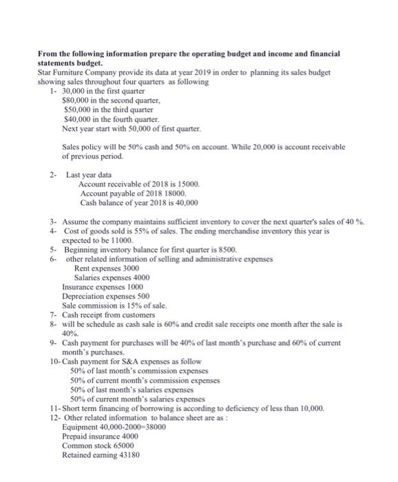 all paragraphs. what ? 7- Cash receipt from customers 8- will be