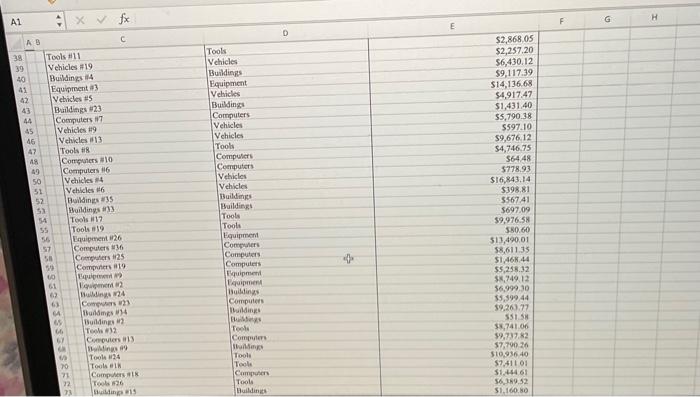 table on tab Q32-36 in the Exam Workbook. You will be asked
