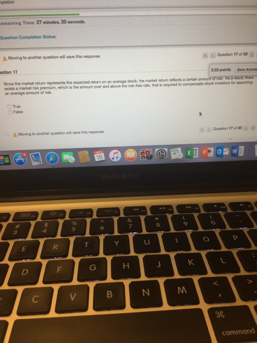  Since the market return represents the expected return on an average