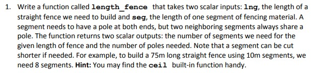  For MATLAB programming. It should be doable in a few lines