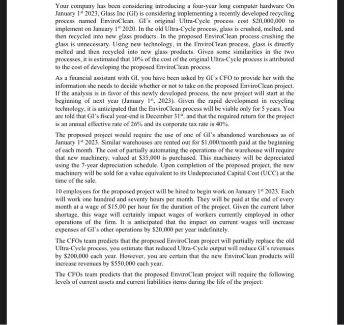 please provide written answer with formulas. no excel. January 1 1" 2023