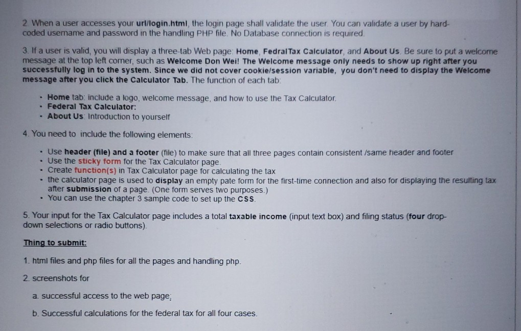 calculator that calculates the information represented. Purpose: Practice the creation of a