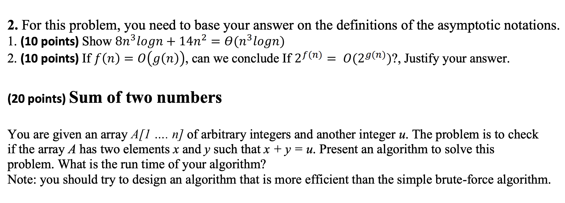  2. For this problem, you need to base your answer on