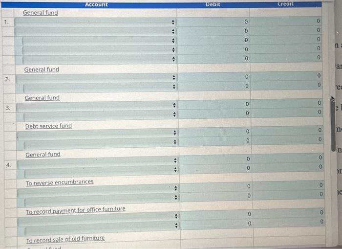 fiscal year (assume a voucher system is not used). Prepare all the