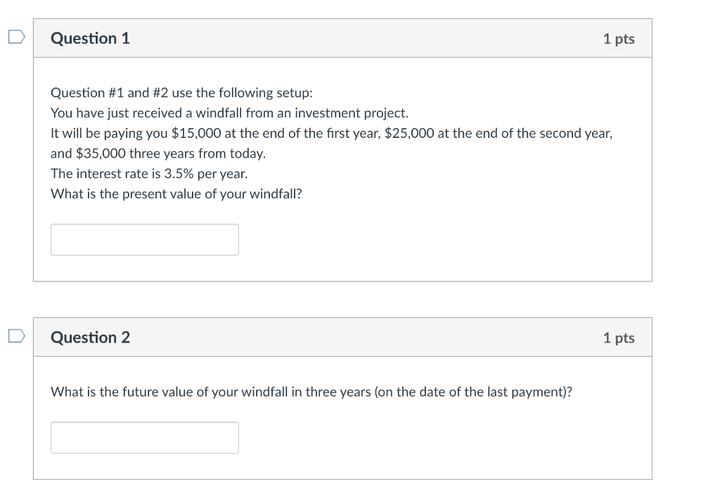  Question 1 Question #1 and #2 use the following setup: You
