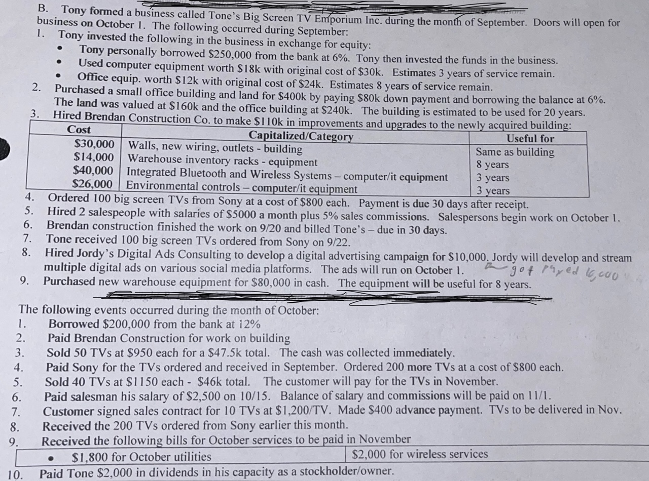 chart. Second step is to do the Adjustments. Third step is to