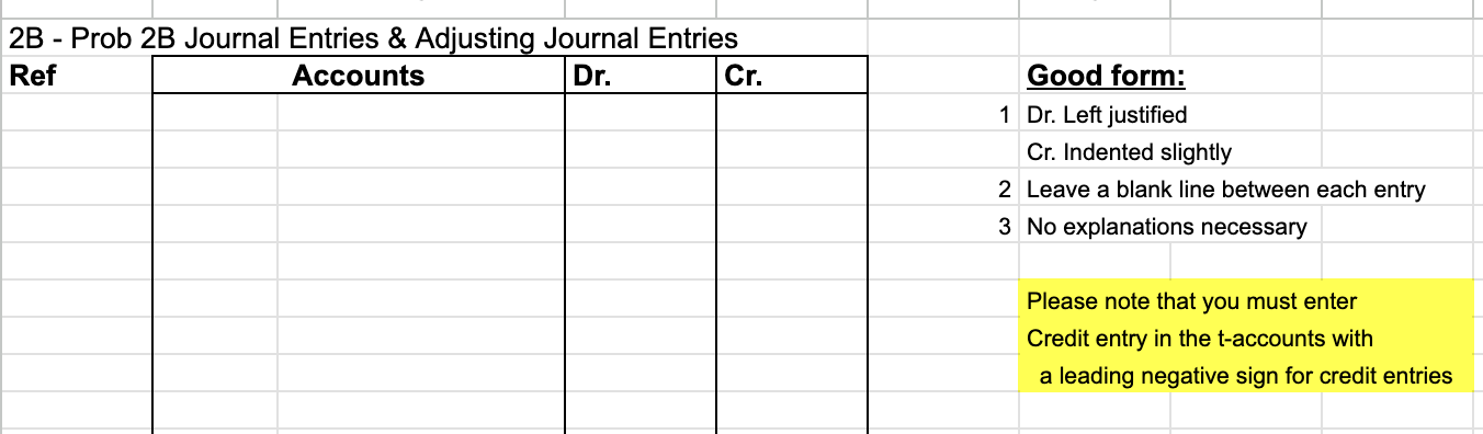 PROBLEM 2.23: Simple Transactions B. Tony formed a business called Tone's Big