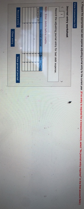 entry worksheet Record the adjusting journal entry for Record entry 2. Show