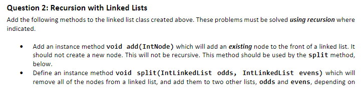  ---------------------------------------------------------------- IntNode: public class IntNode { public int data ; public